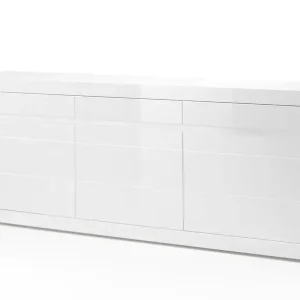 Knallerangebot Sideboard Carat 217x90 cm Weiss Hochglanz