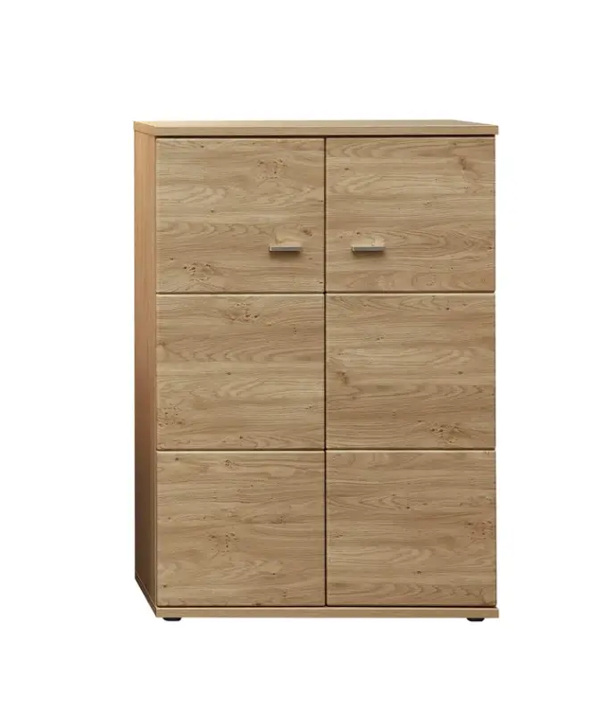 Wochenendangebot Highboard Mila Holznachbildung 132 x 90 x 40 cm Wildeiche Nachbildung Braun
