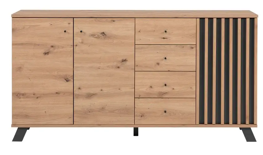 Wochenendangebot Sideboard MEDAN 160 x 85 cm Artisan Oak / anthrazit
