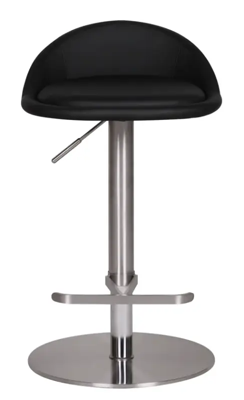 Mega-Angebot Barhocker Kunstleder/Metall höhenverstellbar 43 x 43 x 90 cm Schwarz/Silberfarbig