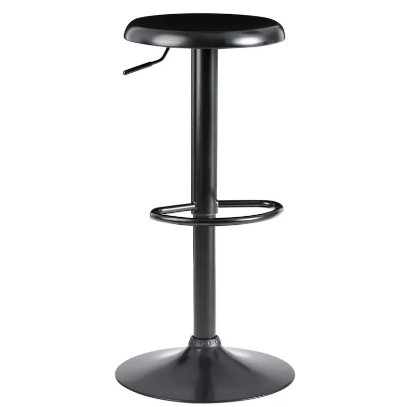 Saisonangebot Barhocker Metall höhenverstellbar 40 x 40 x 79 cm lackiert Schwarz