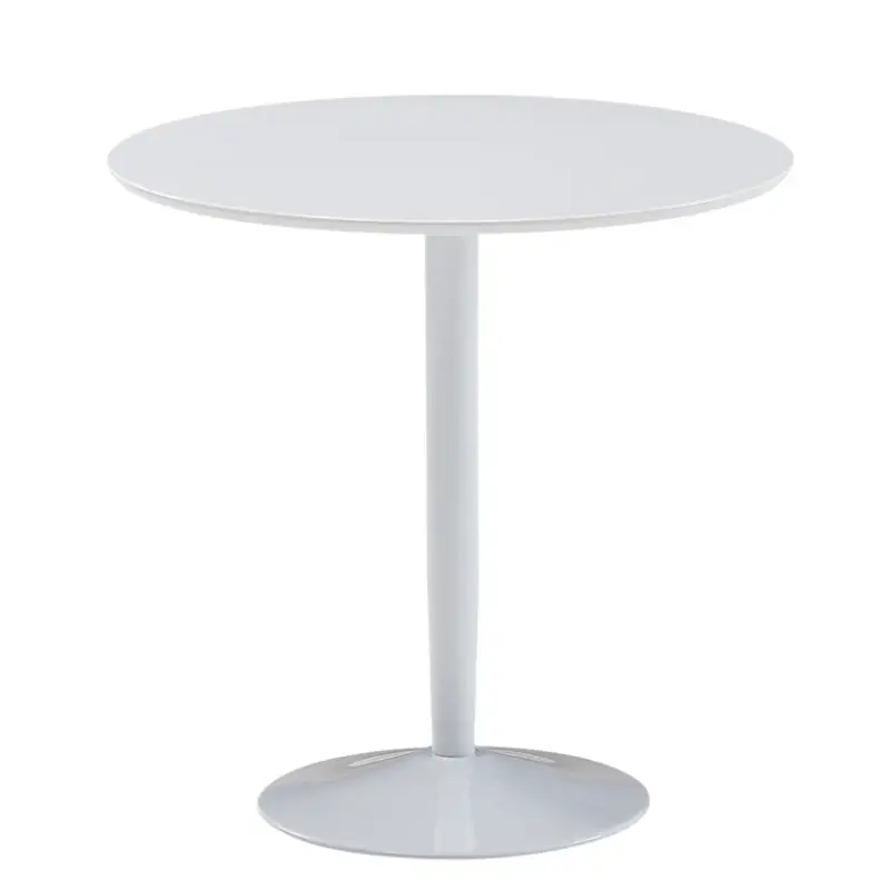 Esstisch rund Ø 75 cm Metall/Eisen lackiert Weiß Neue Kollektion