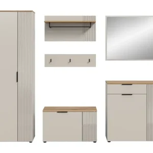 Garderobenkombination Slide 5-tlg. 250 x 190 x 36 cm Kaschmir/Evoke Oak Sale