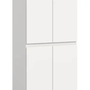 Garderobenschrank Scarpa 70 x 37 x 175 cm Kunststoff melaminbeschichtet Weiß Expressversand